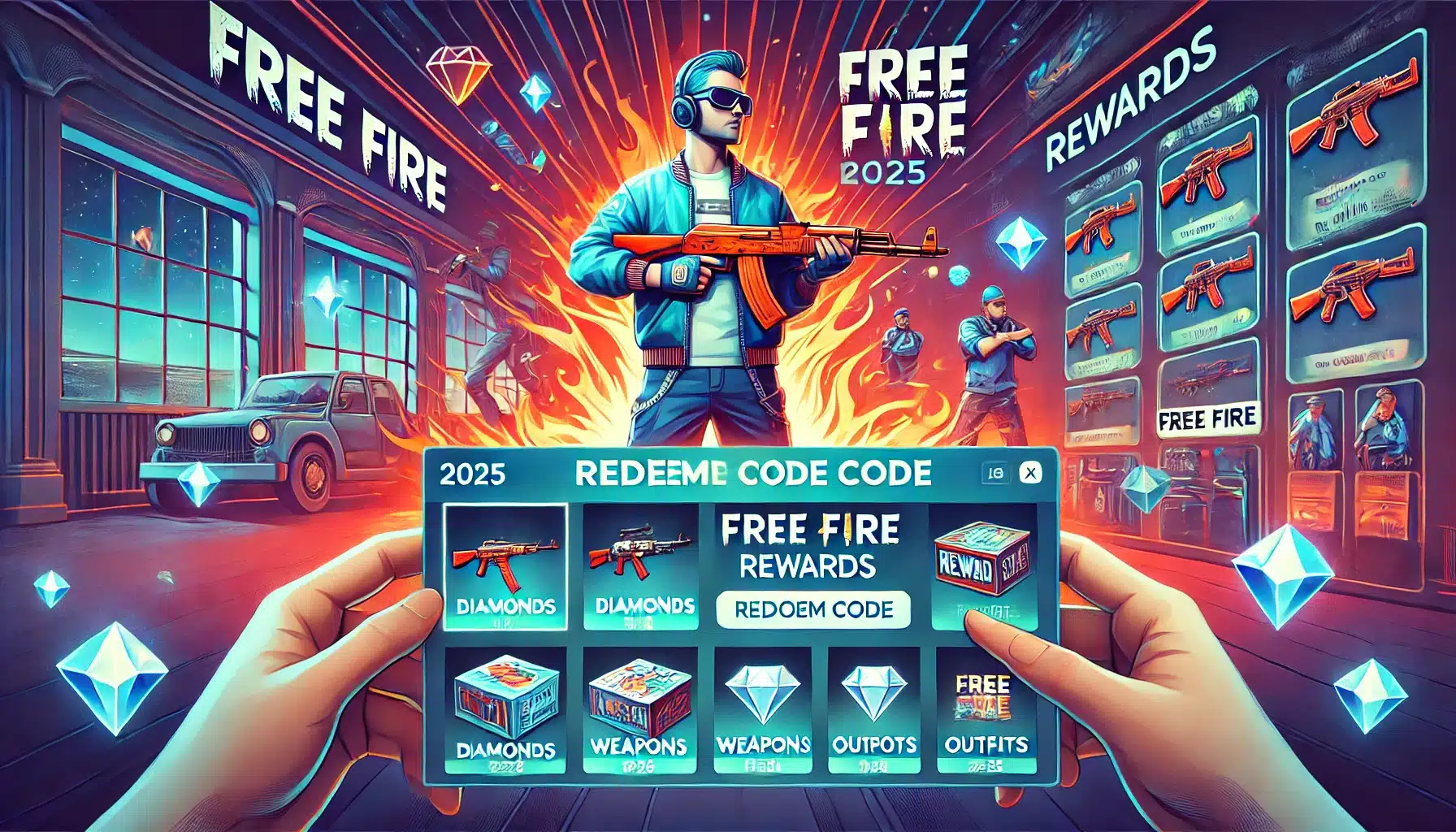 أكواد فري فاير 2025 Free Fire وخطوات استبدالها عبر موقع جارينا الرسمي garena